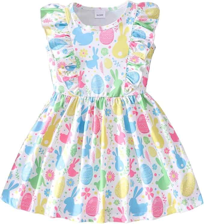 Easter bunnies and eggs