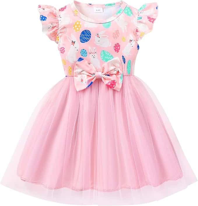 Easter eggs and rabbites tutu dress