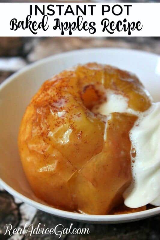 Want an easy but yummy dessert? Try my instant pot baked apples recipe, best with ice cream on top  