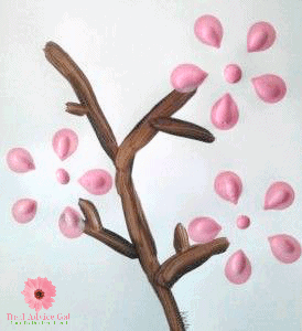 kids cherry blossom art