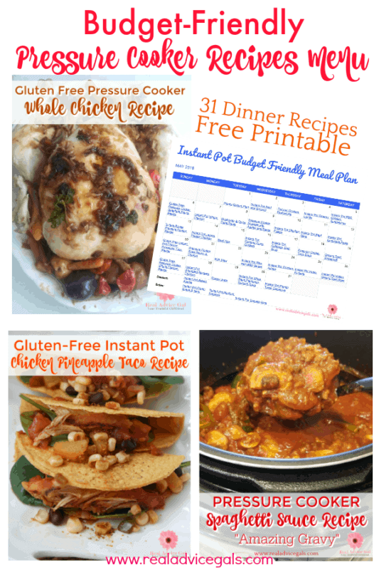 Save time and money by planning your meals and using your pressure cooker daily. We have 31 cheap pressure cooker recipes that are tasty and quick to prepare. These cheap dinner ideas are perfect for the whole family. We also have gluten free dairy free and egg free recipes.