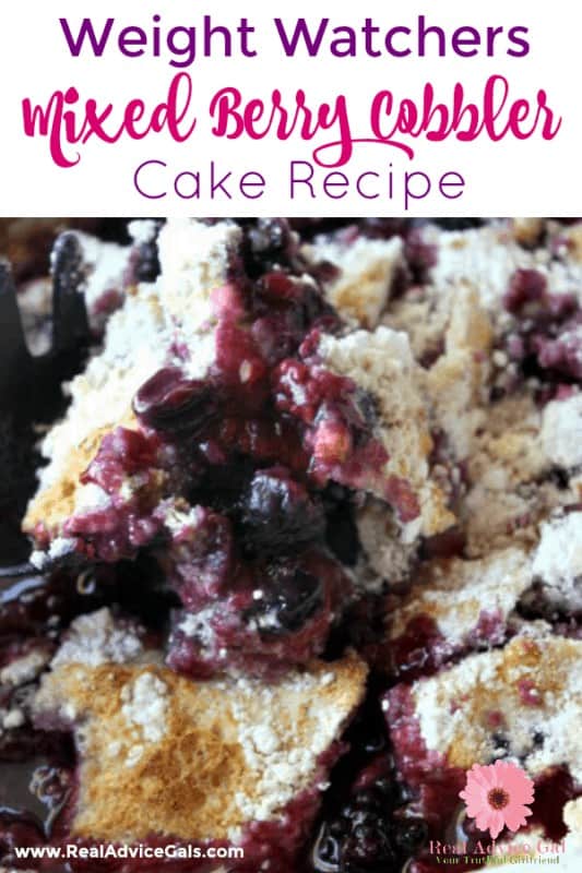 Easy to make and oh so yummy Weight Watchers Mixed Berry Cobbler Cake Recipe