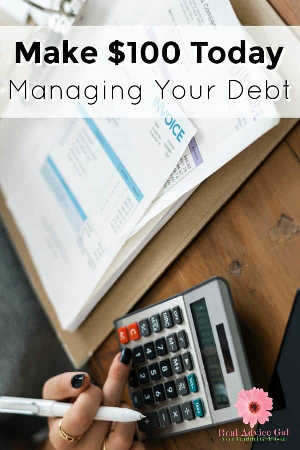 Did you know that you can easily make $100 today just by managing your debts? Read my post to find out how.