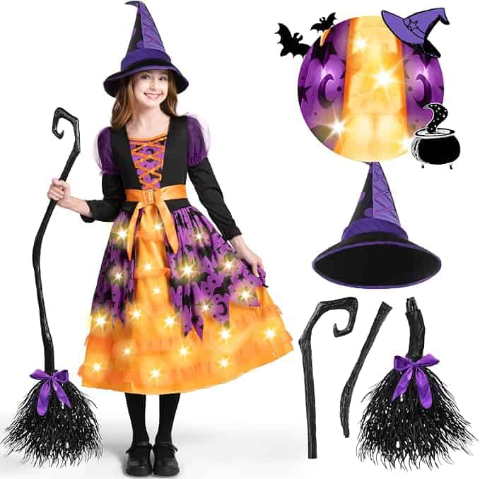 Fun, Spooky and Magical Halloween Costumes 29 Girls Light Up Bat Witch Tutu Costume