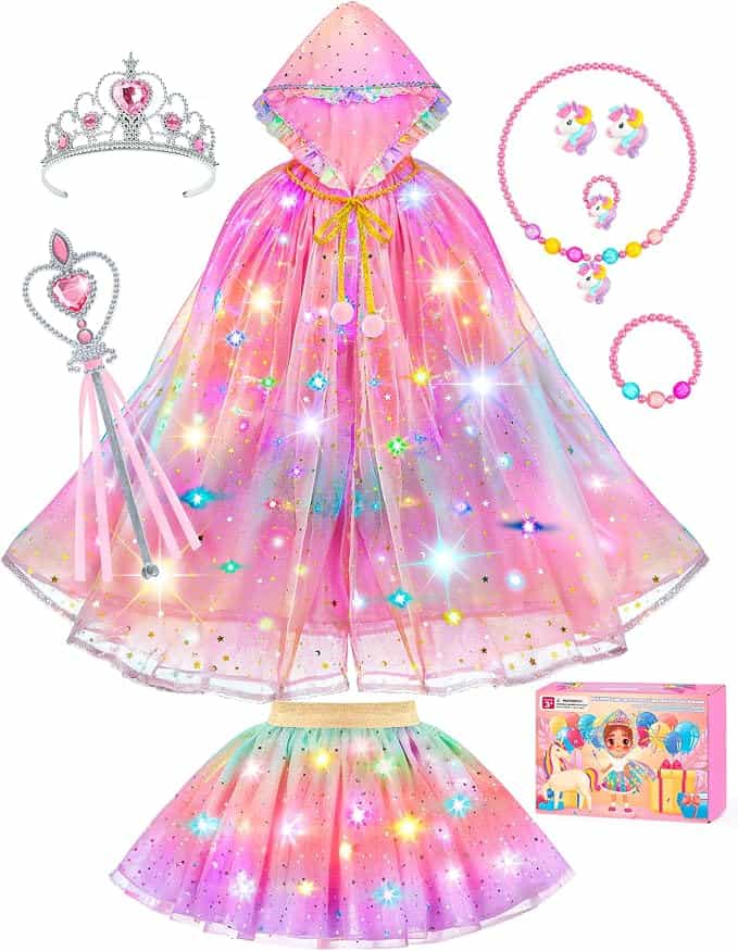 Unicorn Light up Princess Cape Princess Dress