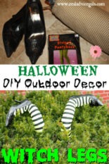 DIY Witch Legs Homemade Outdoor Halloween Decorations