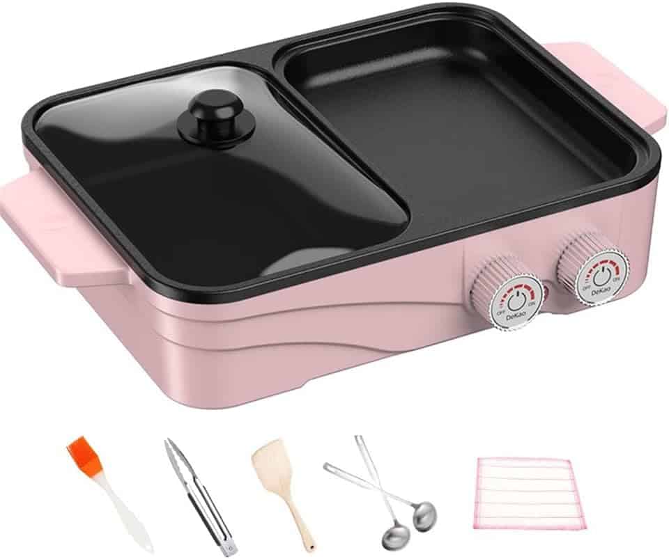 One Pot Jambalaya With Turkey Sausage Recipe 15 Electric Grill Indoor Hot Pot with Glass Lid & Removable Non-Stick Grill Plate