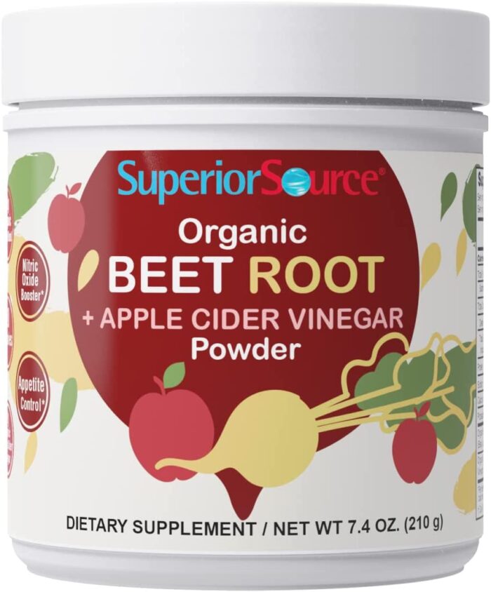 Superior Source Organic Beet Root + Organic Apple Cider Vinegar Powder 