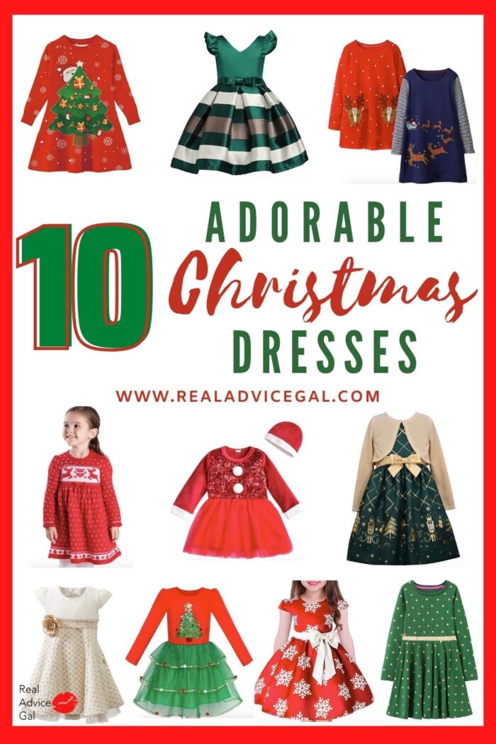 Pretty and adorable little girls Christmas dresses. Holiday dress for kids..