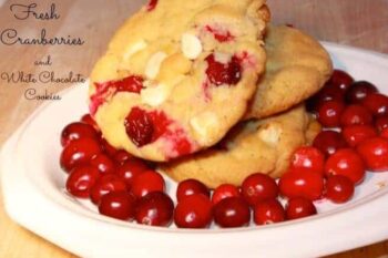 Canberry white chocolate cookies