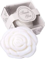 Handmade White Rose Style Soap Favors
