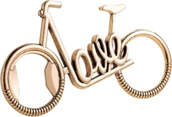 Love Design Golden Bicycle Shape Bottle Openers
