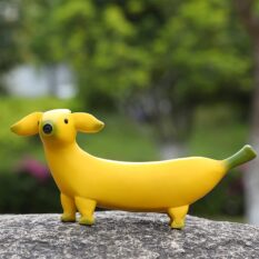 Banana Dog Garden Statue