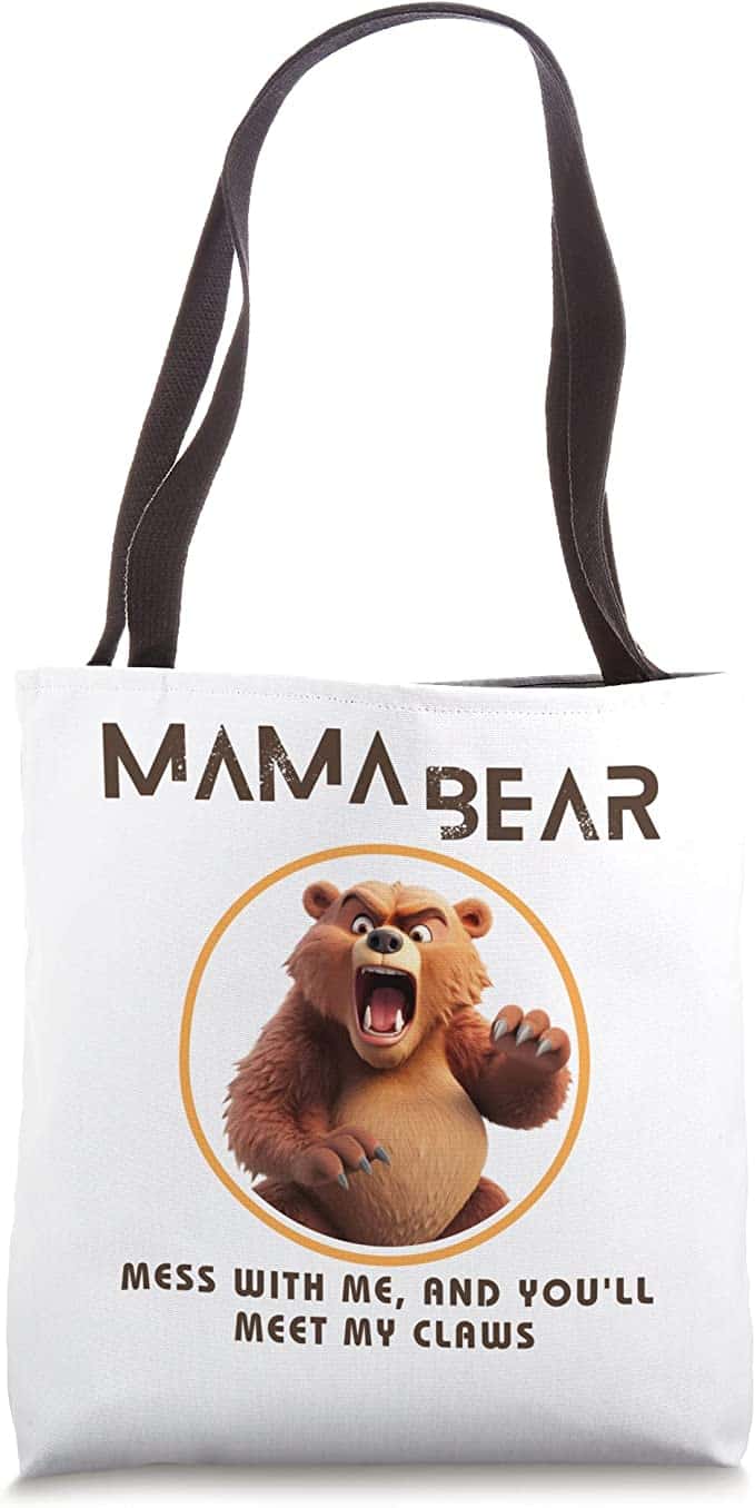 mama bear with claws tote
