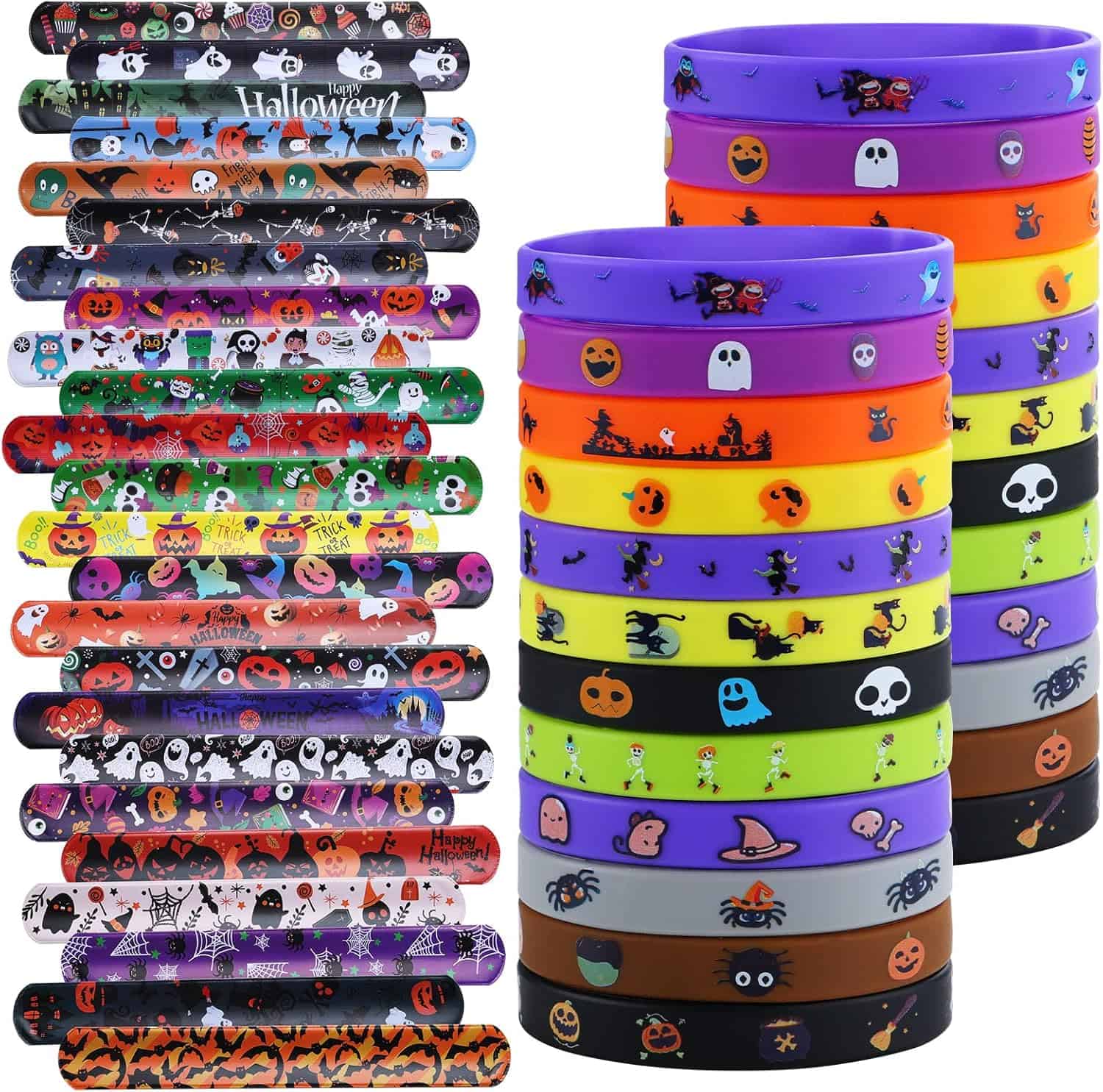Halloween Party Favors Slap Bracelets and Rubber Wristbands