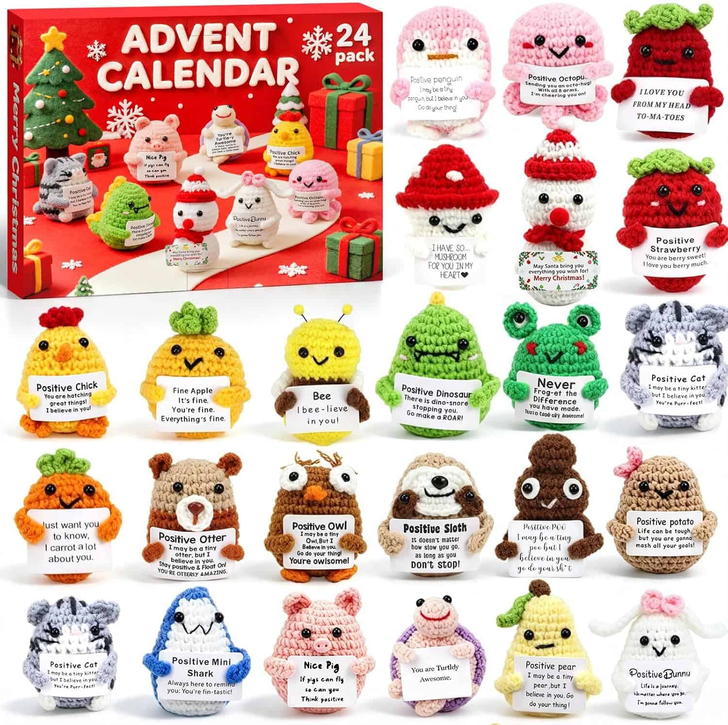 Handmade Crochet Animals Plush Advent Calendar
