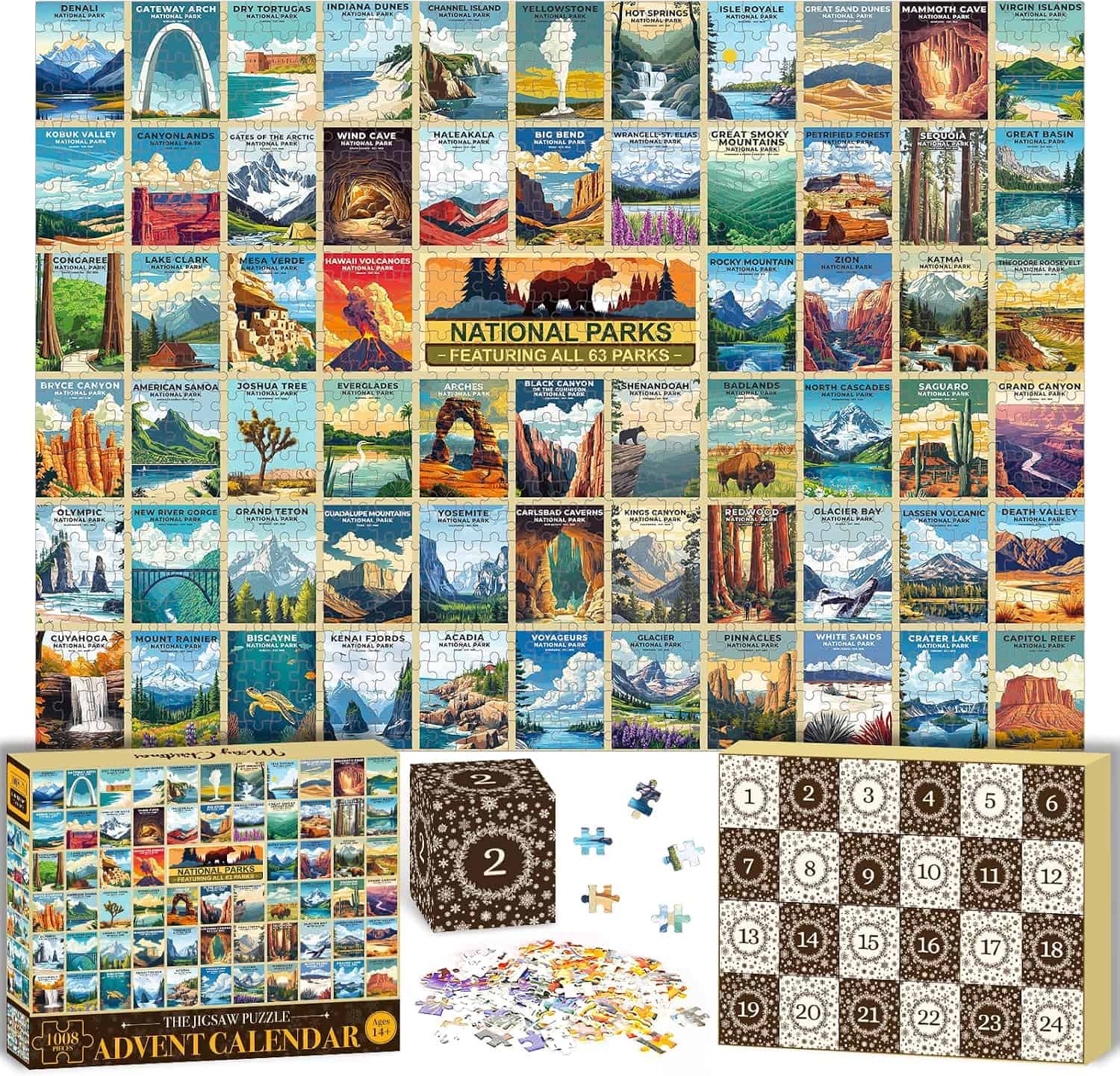 National Park Puzzle Advent Calendar 