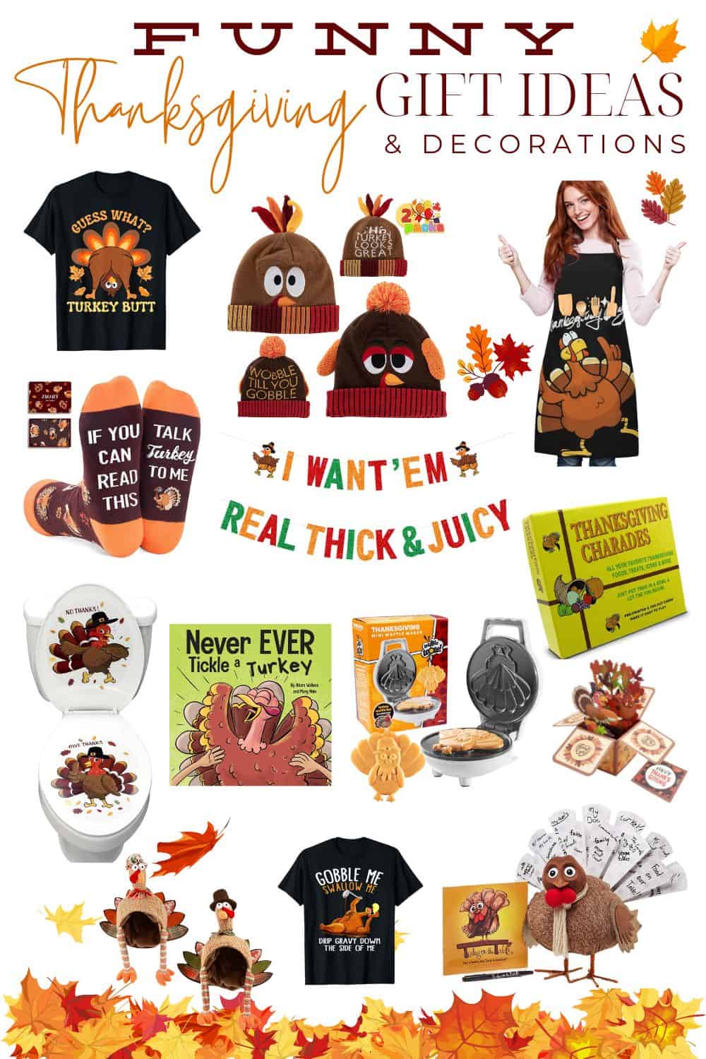 FUNNY THANKSGIVING GIFT IDEAS & DECORATIONS