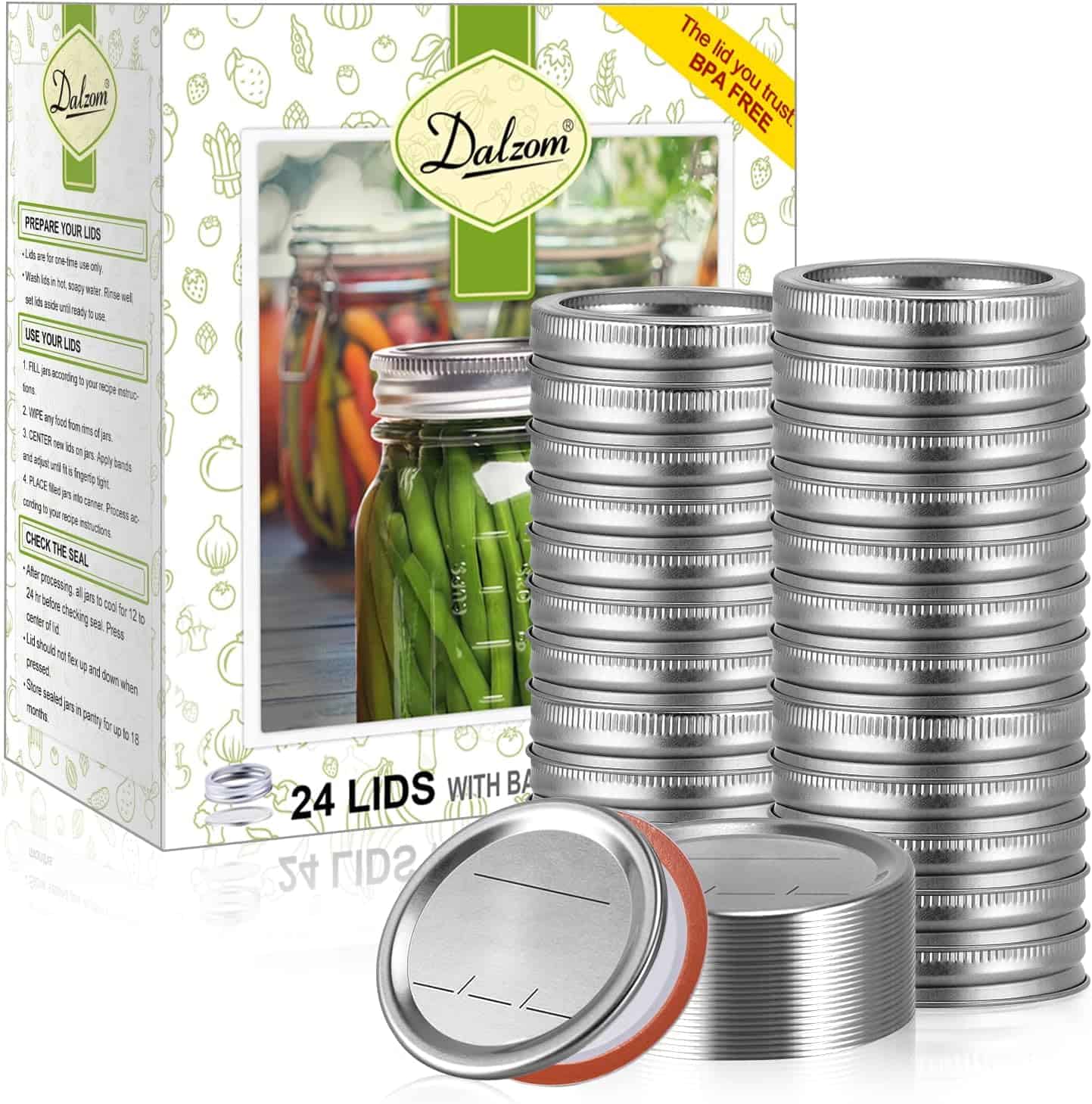 Canning Lids with Rings