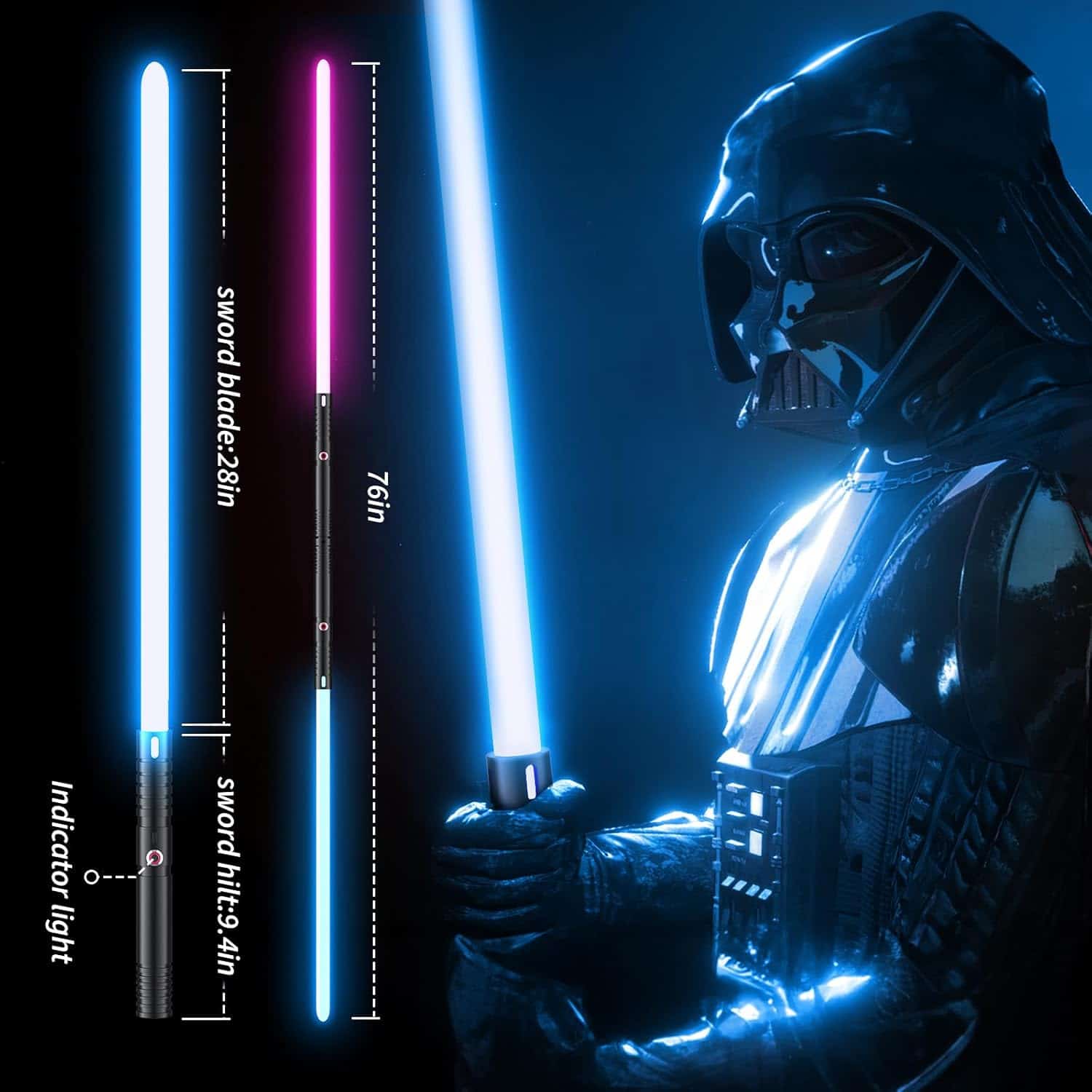 LED Light Saber with 15 RGB Colors