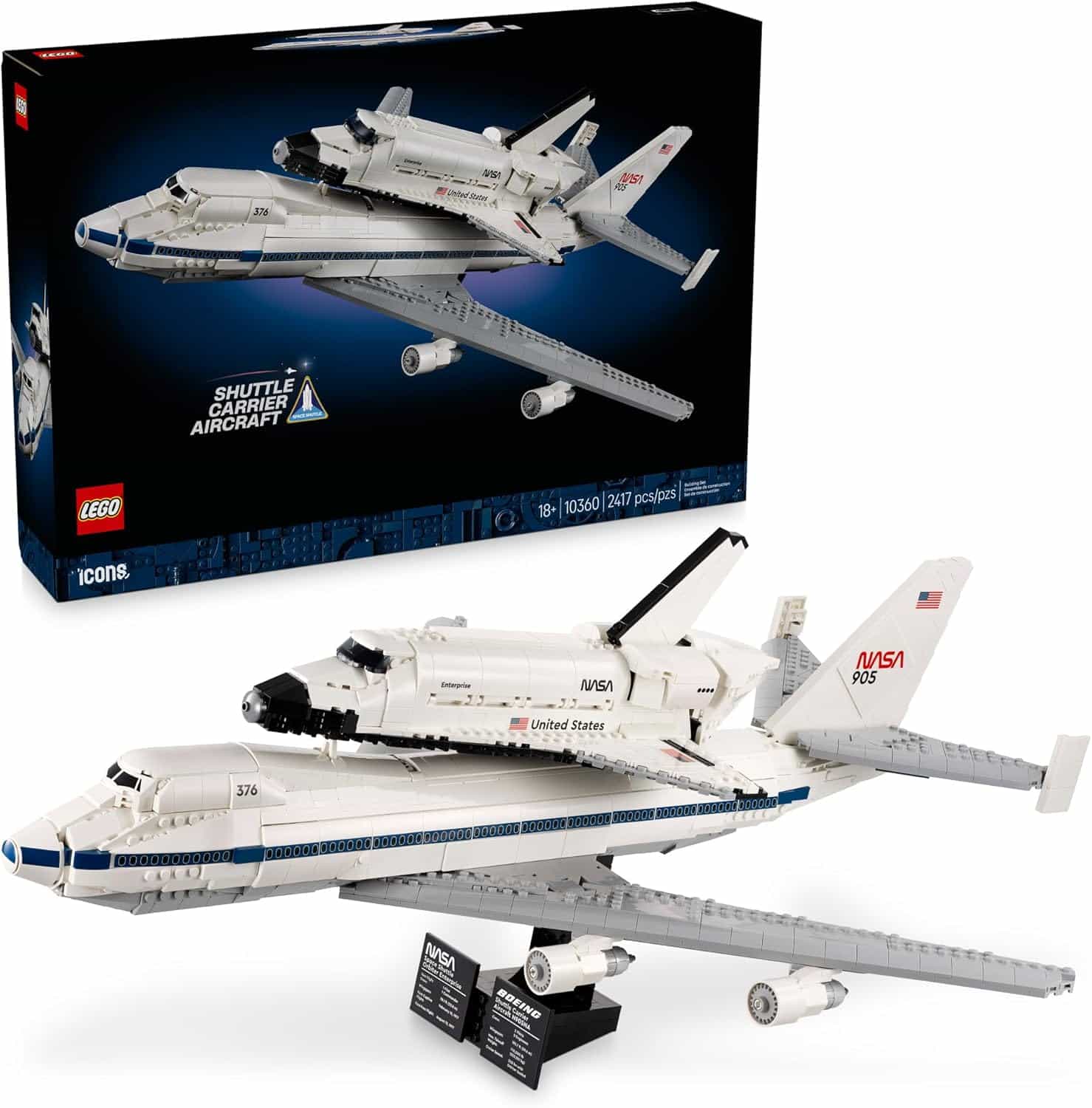 LEGO Icons Shuttle Carrier Aircraft Building Set