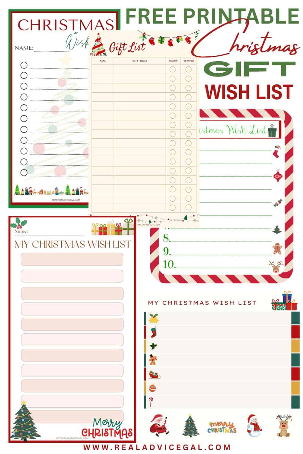 Christmas Gift Wish List For Kids Printable