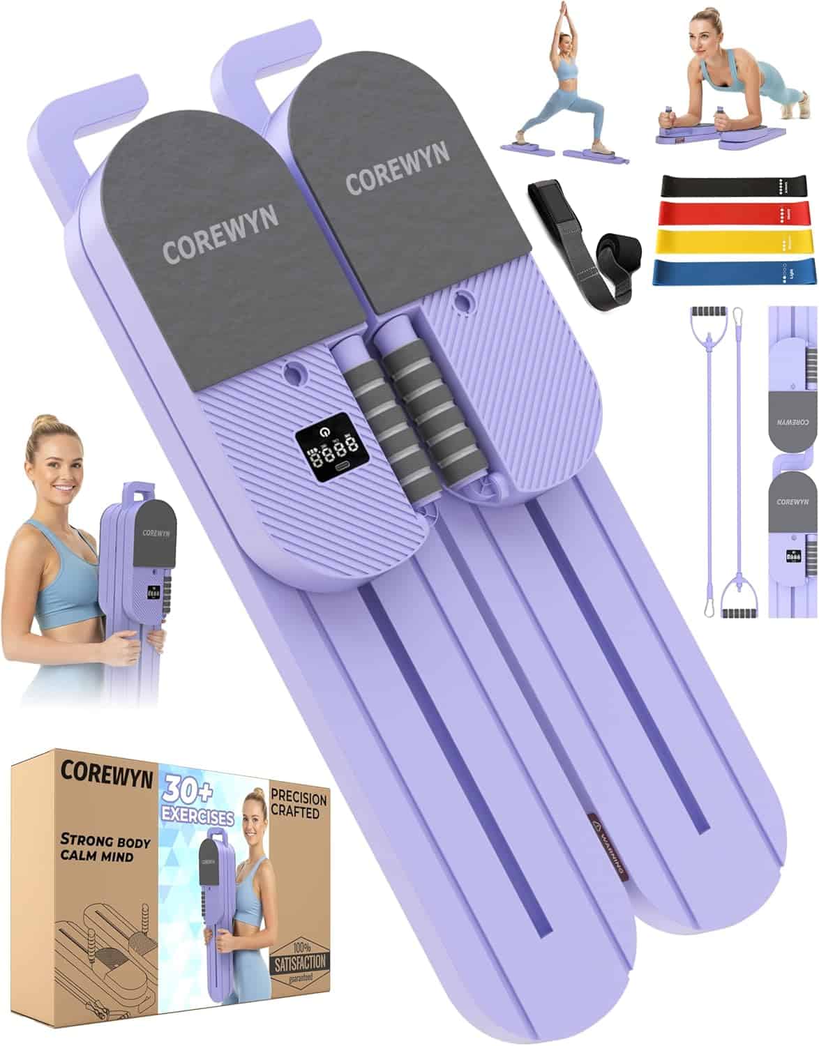 Portable Pilates Reformer Board for Home Workouts