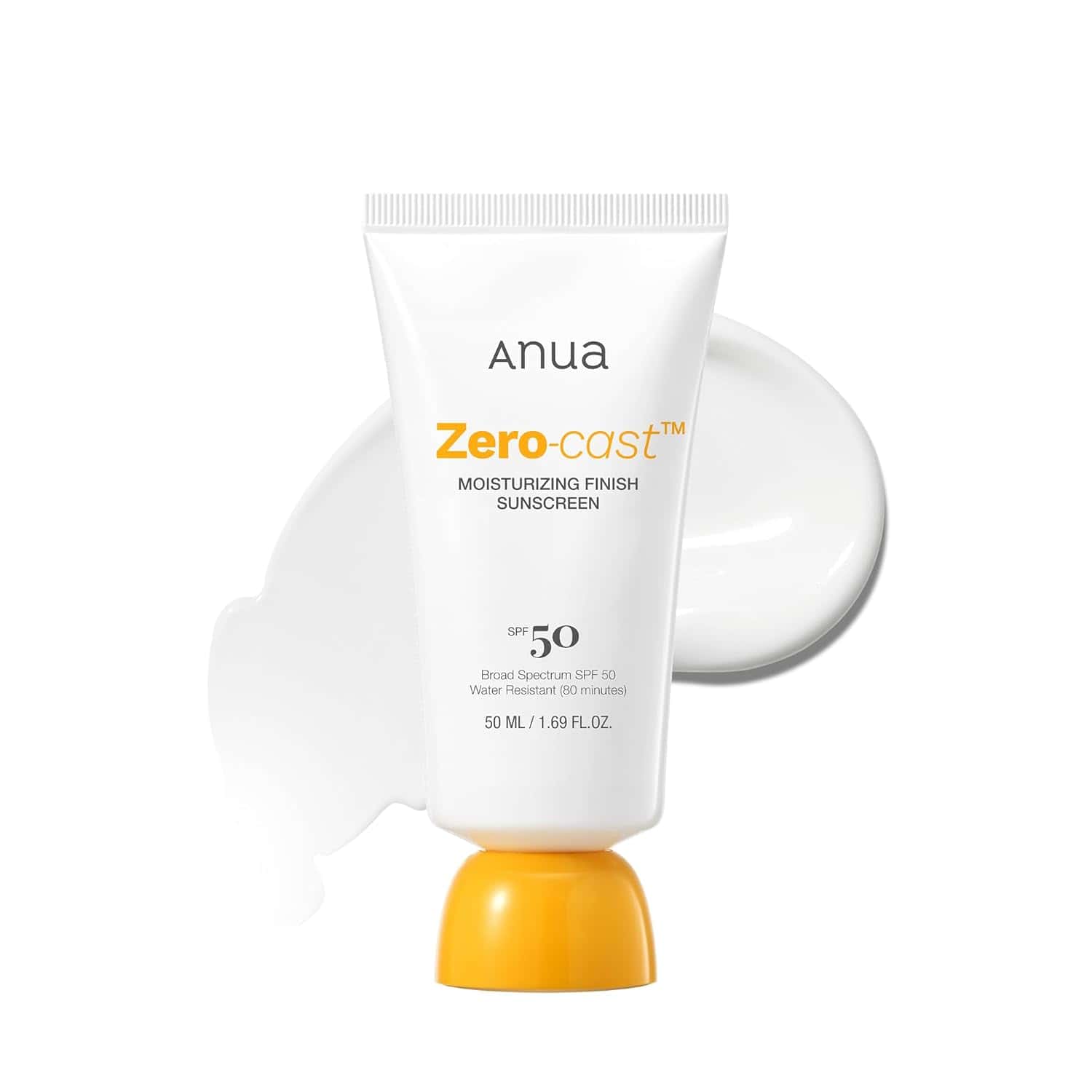 Best Asian Sunscreens 53 Anua, Zero-Cast Moisturizing Sunscreen SPF 50