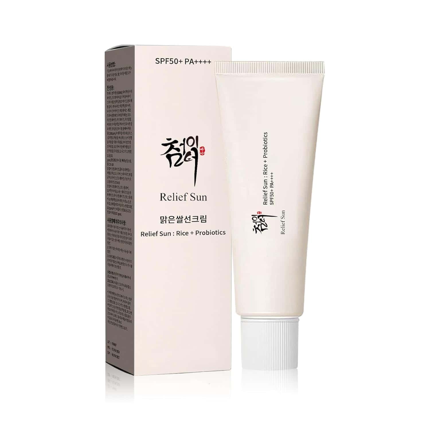 Best Asian Sunscreens 55 RELIEF SUN Organic Korean sunscreen SPF50+