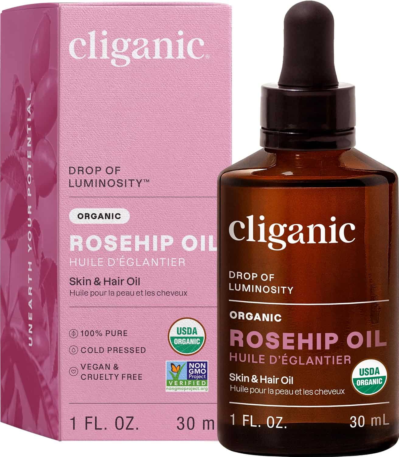 Cliganic Organic Rosehip Seed Oil 