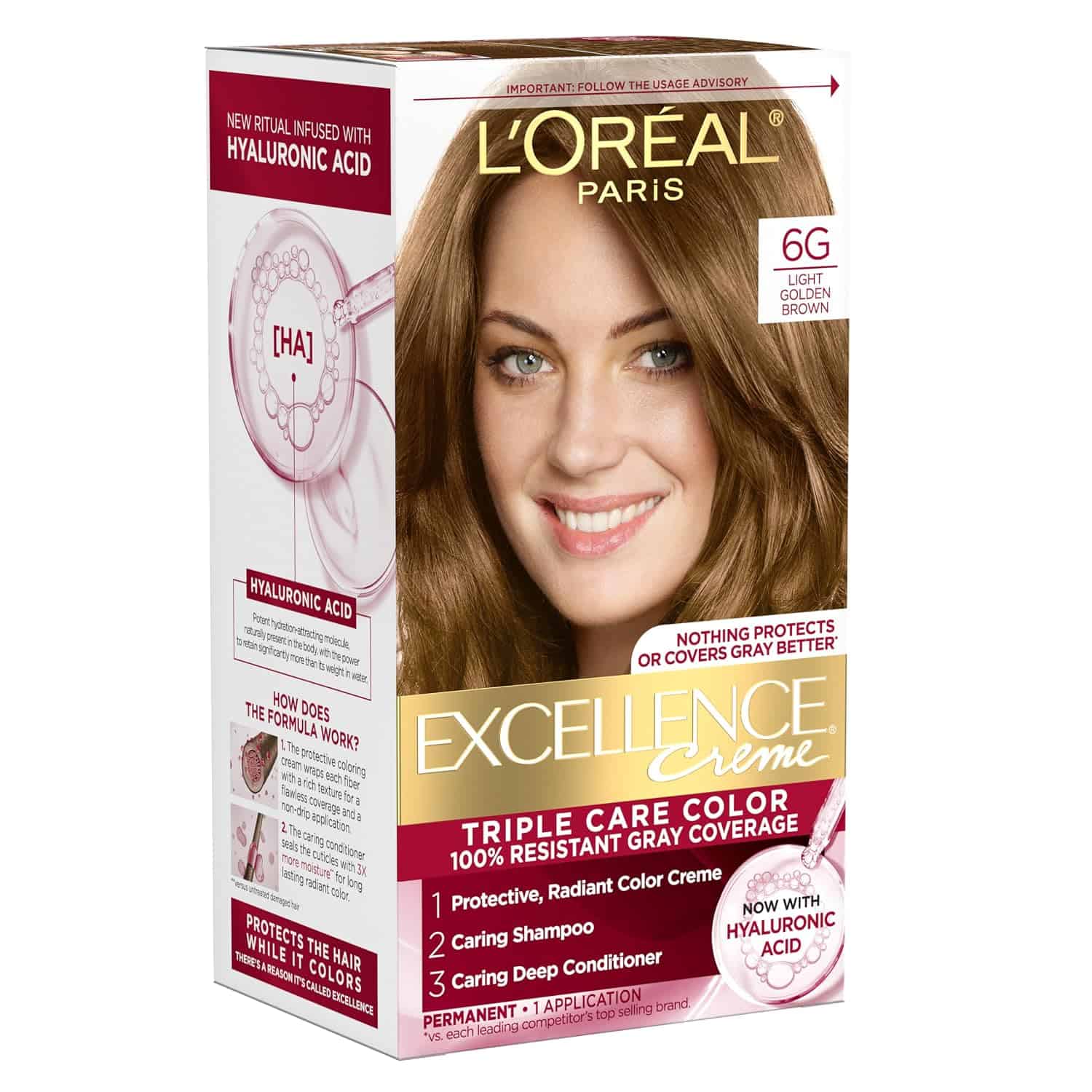 Best At-Home Hair Color to Cover Gray Hair for Women Over 40 62 L'Oreal Paris Excellence Crème Permanent Hair Dye