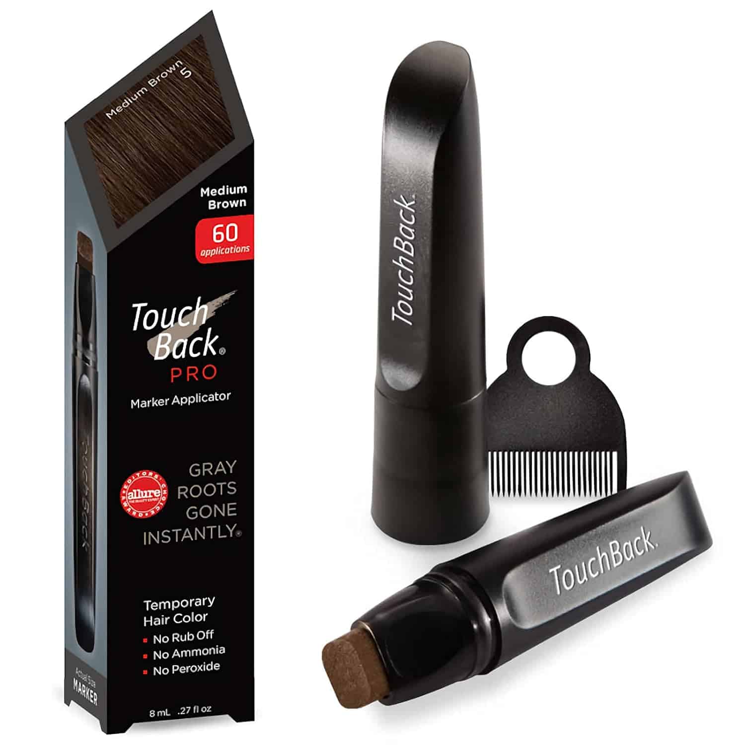 Best At-Home Hair Color to Cover Gray Hair for Women Over 40 69 TouchBack Pro Gray Root Touch Up Marker Applicator