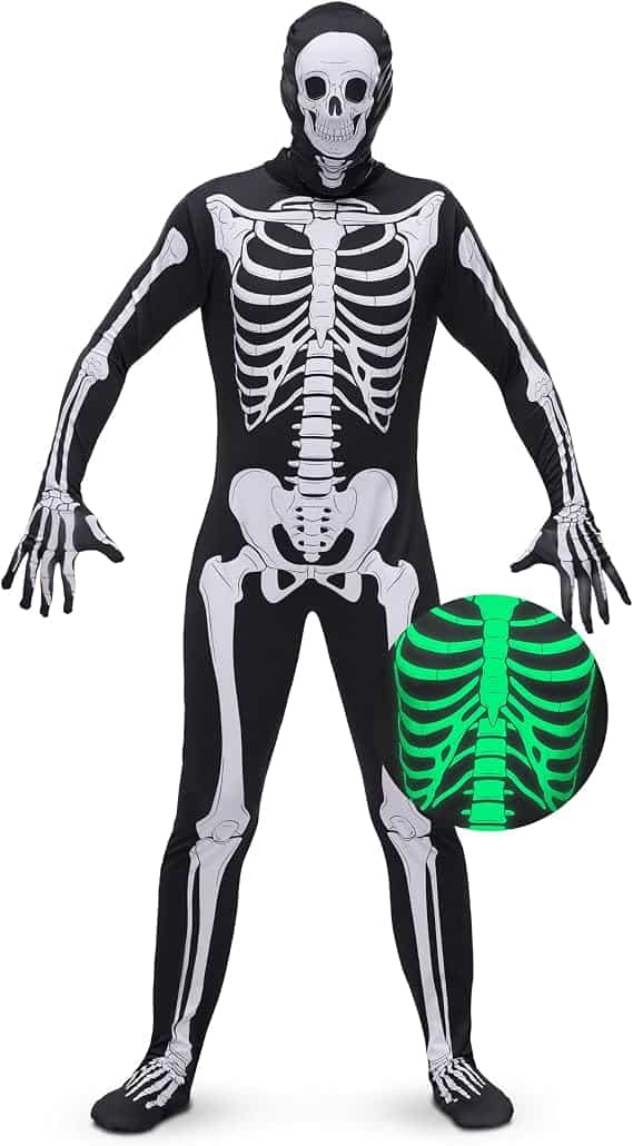 Halloween Grow in the Dark Skeleton Costume 