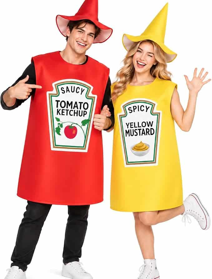 Ketchup and mustard